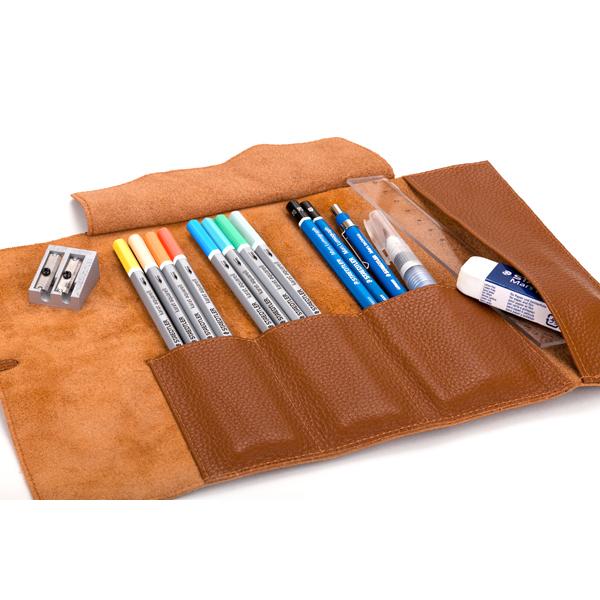 ステッドラー（STAEDTLER） 筆箱 ペンケース 革製 レザー キャメル