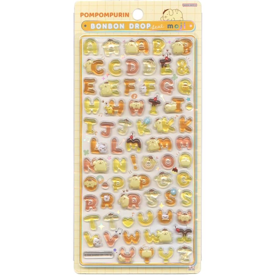 サンスター文具 ボンボンドロップシール ポムポムプリン もじ サンリオ