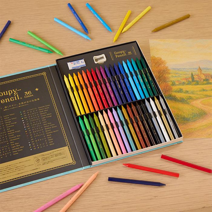 COUPY サクラクレパス クーピーペンシル 36色セット ブック型ケース入