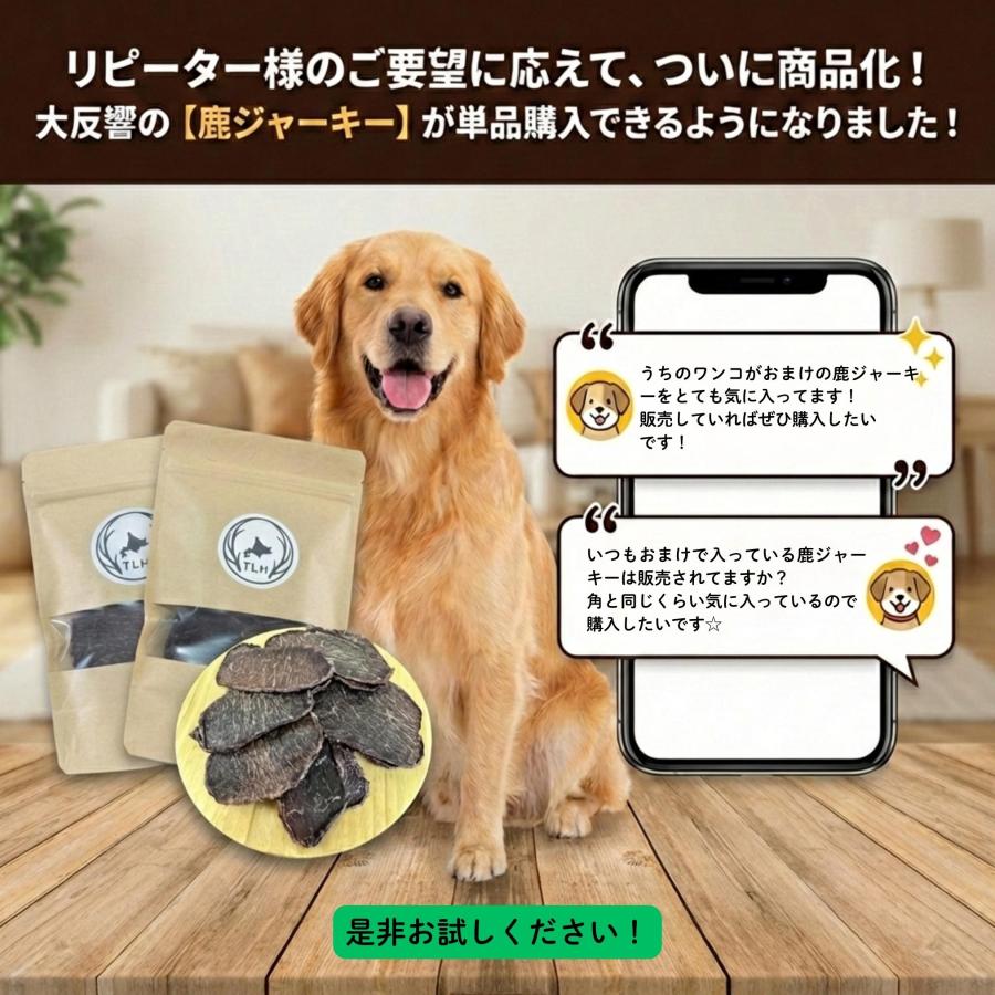 エゾシカジャーキー 60g 犬 おやつ 鹿 鹿肉 天然 無添加 北海道産