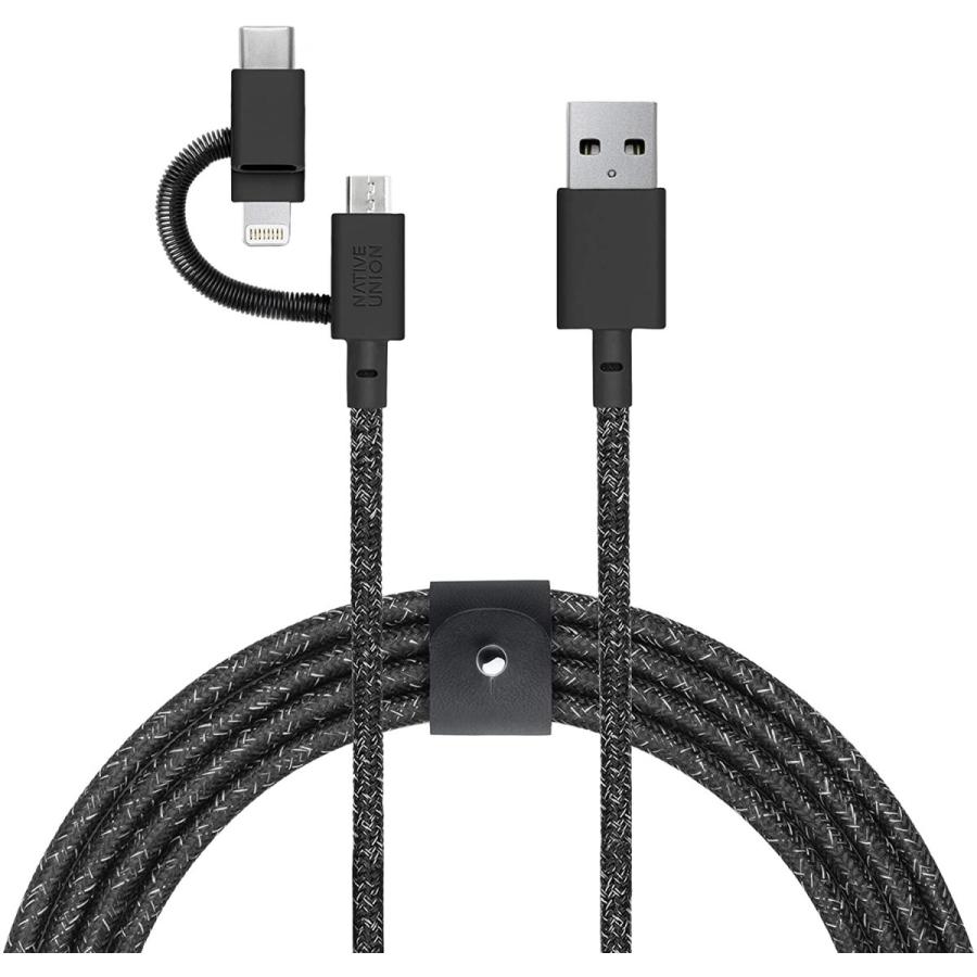 海外輸入 Native Union ネイティブユニオン Belt Cable Universal 3 In 1 2m 高耐久 急速充電ケーブル ライ 輝く高品質な Zoetalentsolutions Com