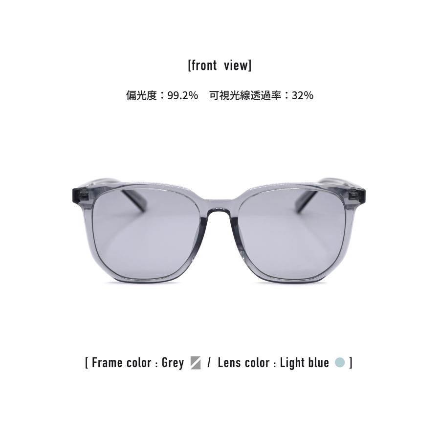 [ターフプロジェクト]  Performanceサングラス(日本製偏光レンズ) /メンズ ゴルフ用 [スクエア TPPF-58264-2 GREY/L.BLUE］ CR-39光学レンズ_1