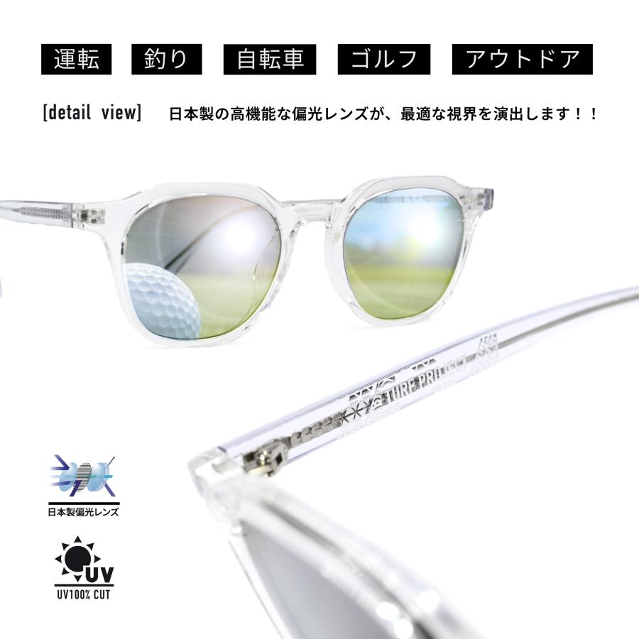 [ターフプロジェクト]  Performanceサングラス(日本製偏光レンズ) /メンズ ゴルフ用 [クラウンパント TPPF-58275-4 CLEAR/LIGHT GREY］ CR-39光学レンズ_4