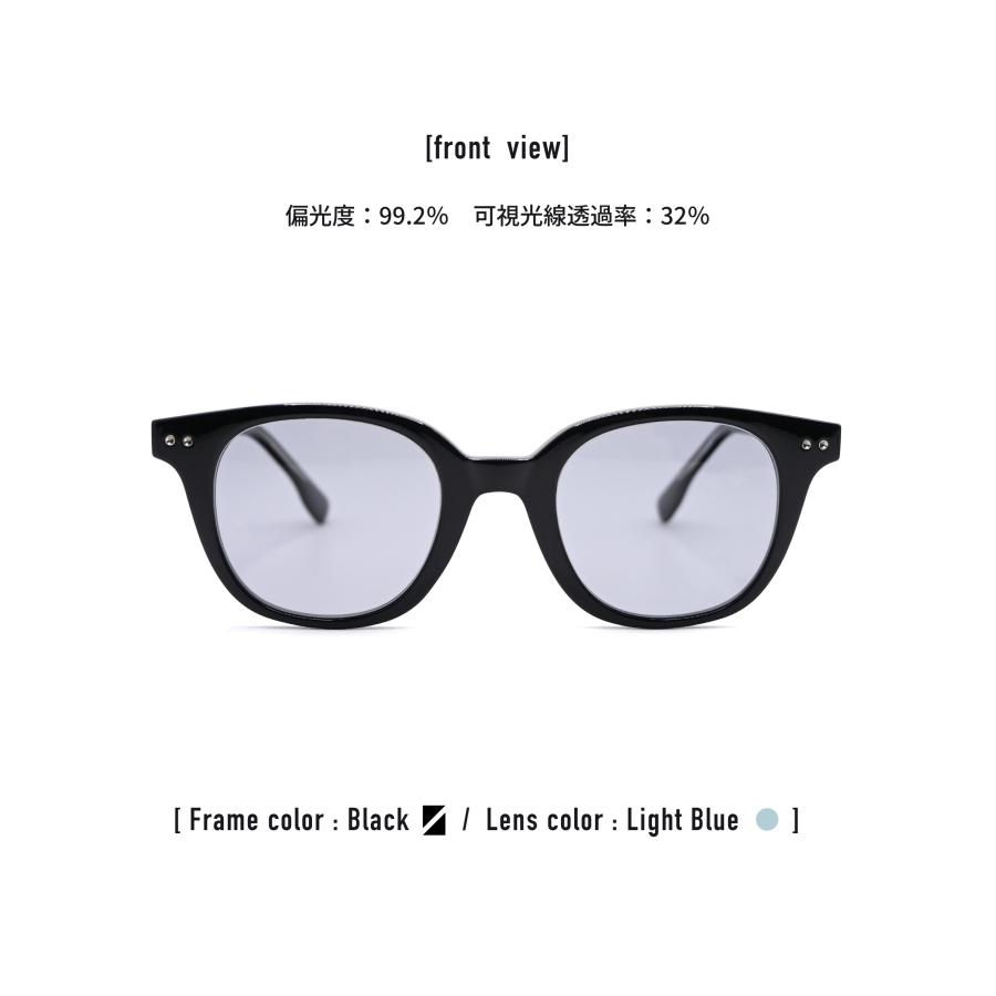 [ターフプロジェクト]  Performanceサングラス(日本製偏光レンズ) /メンズ ゴルフ用 [スクエア TPPF-58284-1 BLACK/LIGHT BLUE］ CR-39光学レンズ_1