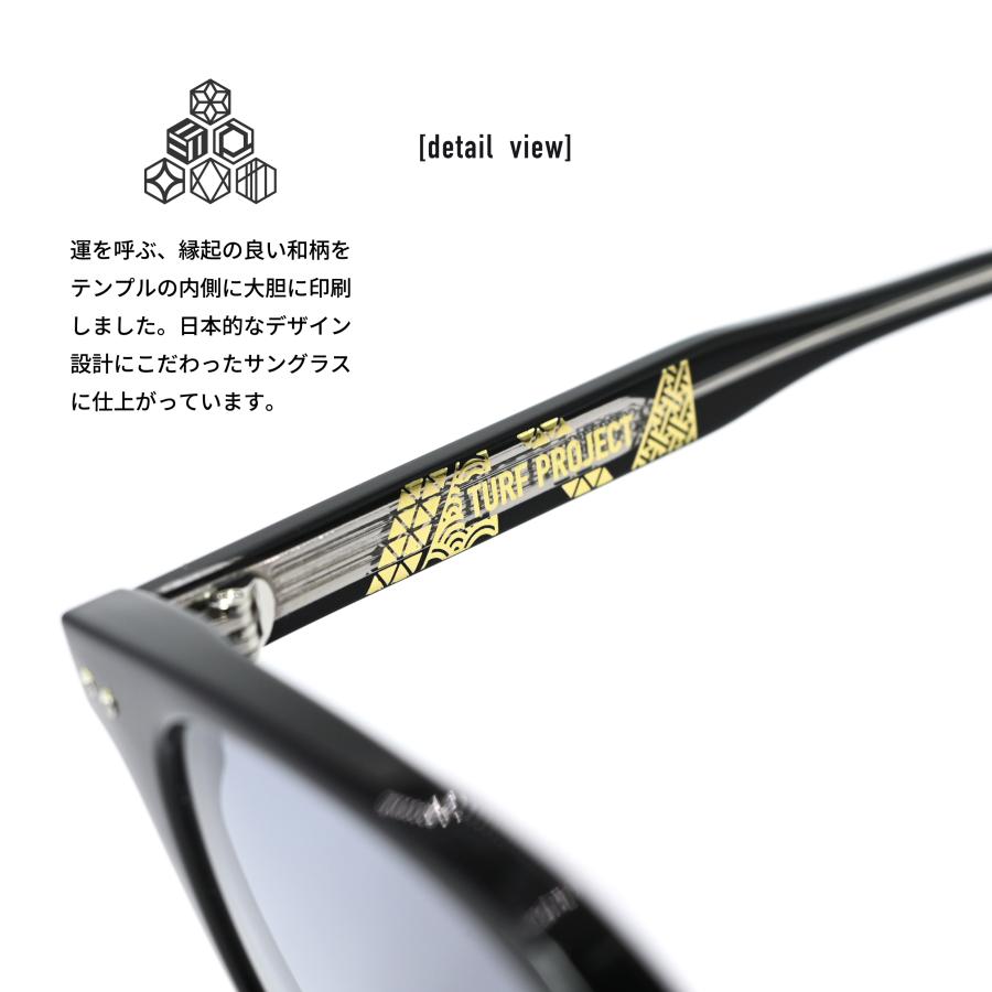 [ターフプロジェクト]  Performanceサングラス(日本製偏光レンズ) /メンズ ゴルフ用 [スクエア TPPF-58284-1 BLACK/LIGHT BLUE］ CR-39光学レンズ_3