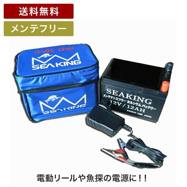 シーキングバッテリ 12v12a オート充電器付 メンテフリー 電動リールバッテリー 船釣り 魚探 電動リール用バッテリー シーキング 12v 12a 祝開店大放出セール開催中