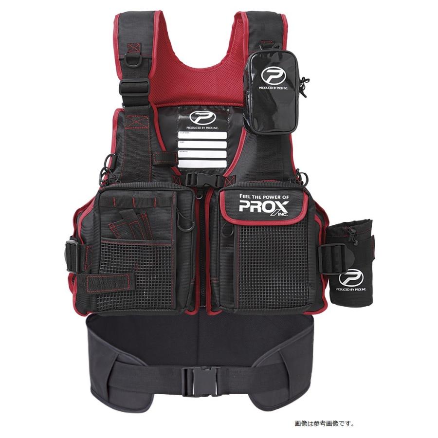プロックス　フローティングゲームベスト（サポーター付き） 大人用フリー（ブラック/レッド） ライフジャケット　[アパレル] | 