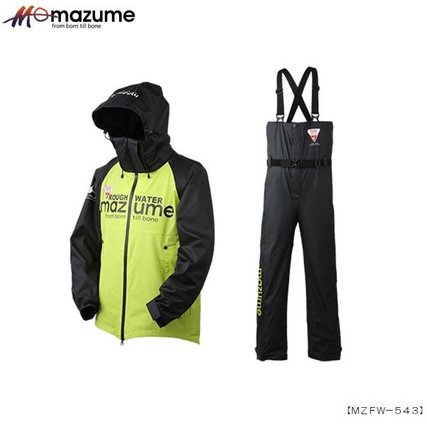 マズメ ラフウォーター レインスーツ5 ブラック×ライム M 送料無料