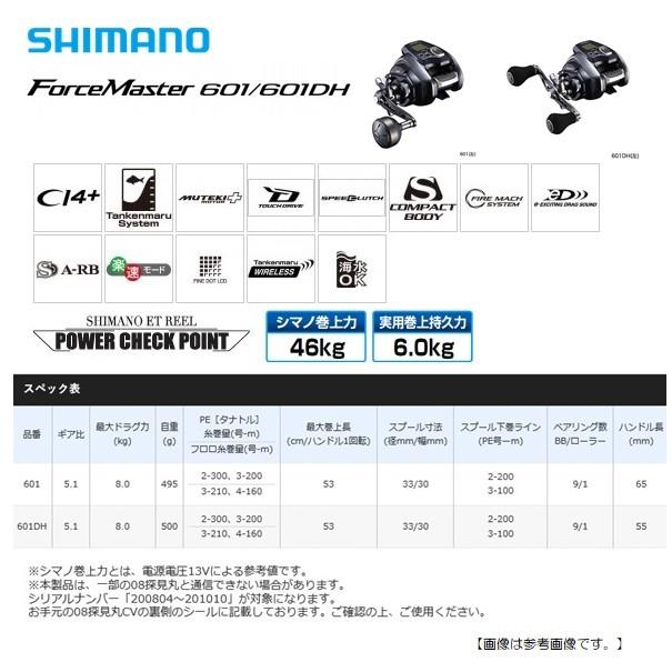 シマノ 20 フォースマスター 601DH 左巻き  送料無料　[リール]｜turiguno-fishers｜02