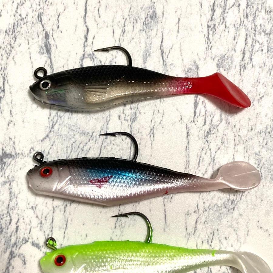 ワーム 釣り スイムベイト ジグヘッド 内蔵 小魚ルアー 1個 バラ売り