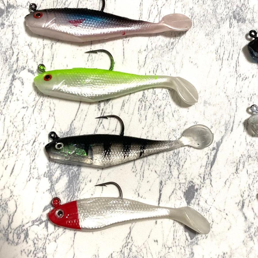 ワーム 釣り スイムベイト ジグヘッド 内蔵 小魚ルアー 1個 バラ