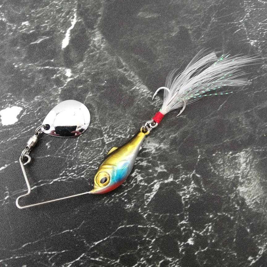 スピナー ベイト トラウト バス ルアー マイクロ フェザーフック