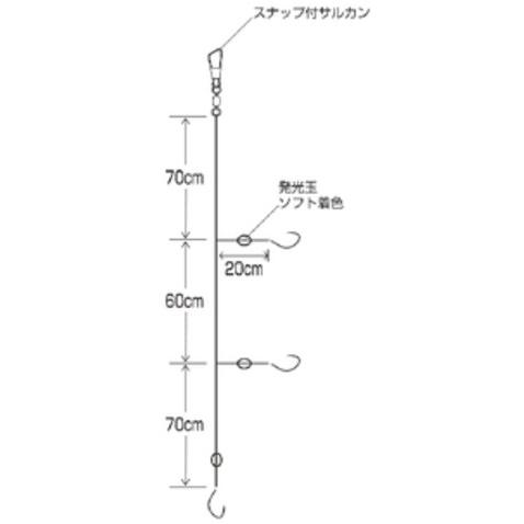 ハヤブサ SE333 海戦アジ フロロ金 3本鈎2セット SE333｜turikoubou｜04