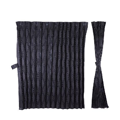 トラック 雅 仮眠カーテン 歌舞伎ブラック プリーツタイプ 2枚組み