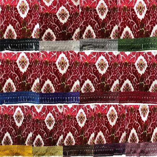 トラックストップ ターン 縦柄 金華山 フロントカーテン 片面仕様 L