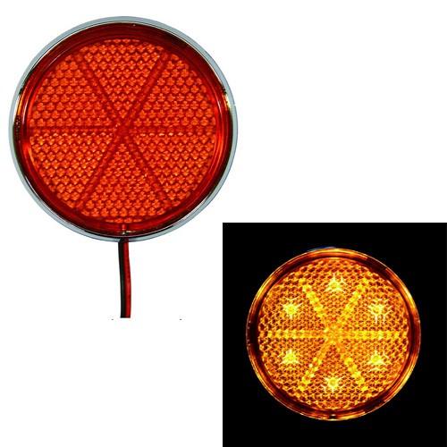 ジェットイノウエ LED6丸型リフレクターNEO DC24V アンバー アンバー