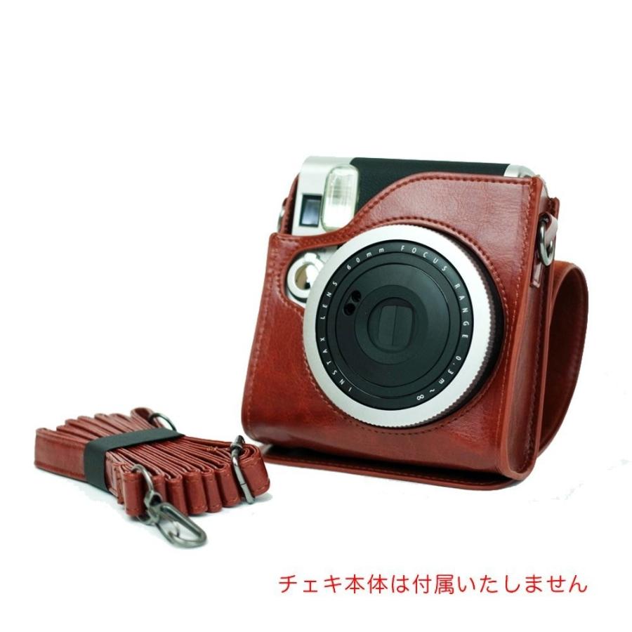 instax mini チェキ mini90 専用速写ケース (ブラウン) : Blue Topazs 