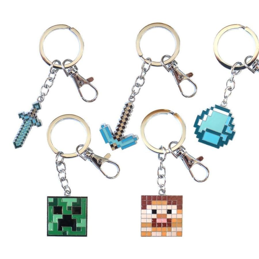 マインクラフト Minecraft キャラクター キーホルダー 5点セット Blue Topazs 通販 Yahoo ショッピング