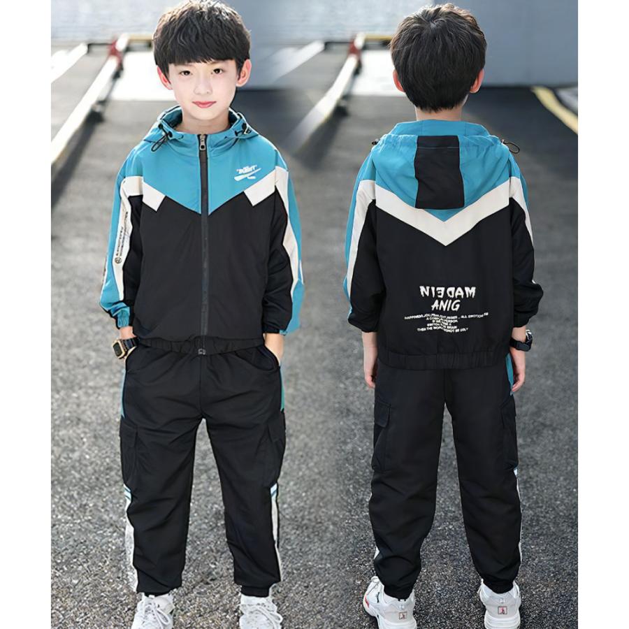 キッズ 子供服 アウター 男の子 ナイロンジャケット セットアップ 古着