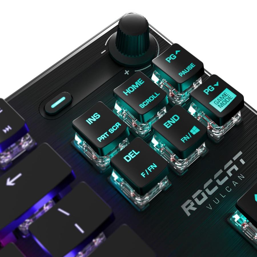 キーボード ゲーミング ROCCAT ロキャット Vulcan TKL メカニカル ゲーミングキーボード  US 英語配列 静音 リニア 赤軸 テンキーレス ROC-12-272｜turtlebeach｜03