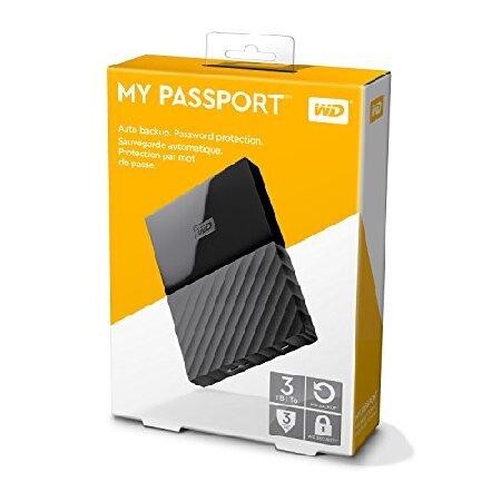 感謝価格 WD HDD ポータブル ハードディスク 3TB USB3.0 ブラック 暗号化 パスワード保護 ( PS4 / PS4pro 対応) 3年　 My Passport WDBYFT0030BBK-WESN並行輸入