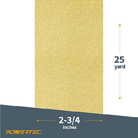 経団連会長 POWERTEC 4RA1115 Longboard Continuous Roll 2-3/4” by 25 Yard Sanding Paper， Gold 150 Grit Aluminum Oxide Abrasive Adhesive Backed Sandpaper f並行輸入
