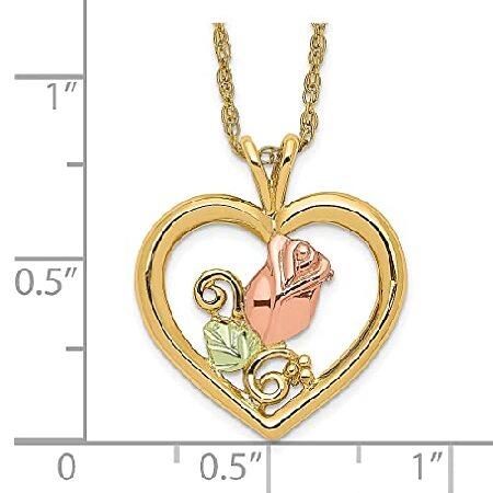 A7人気シール帳 Iceカラット10 K 3色ブラックヒルズゴールドローズinハートチェーンネックレス並行輸入 【MYK8913732615】(32400円)