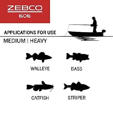 直売公式店 Zebco / Quantum、606スピンキャストリール、淡水、ギア比3.0:1、右手、クラムパッケージ。並行輸入