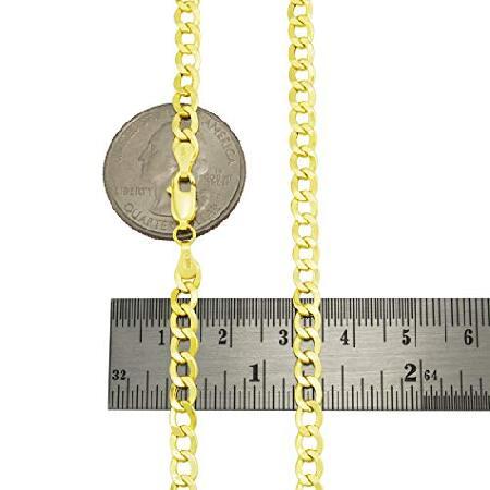 【値下げ・名盤】 Nuragold 10Kイエローゴールド 4.5mm キューバカーブリンクチェーンネックレス メンズ レディース ロブスタークラスプ 16インチ 18インチ 20インチ 22イ並行輸入 【FKP9978405245】(36270円)