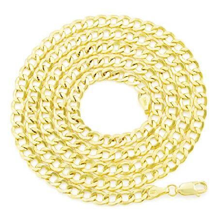 【値下げ・名盤】 Nuragold 10Kイエローゴールド 4.5mm キューバカーブリンクチェーンネックレス メンズ レディース ロブスタークラスプ 16インチ 18インチ 20インチ 22イ並行輸入 【FKP9978405245】(36270円)