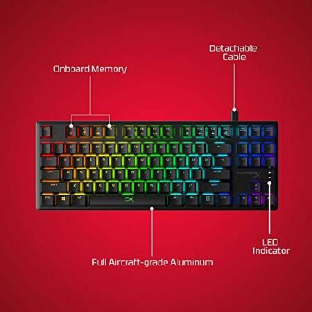 【本日特価】 HyperX Alloy Origins Core - Tenkeyless Mechanical Gaming Keyboard， Software Controlled Light ＆ Macro Customization， Compact Form Factor， RGB 並行輸入