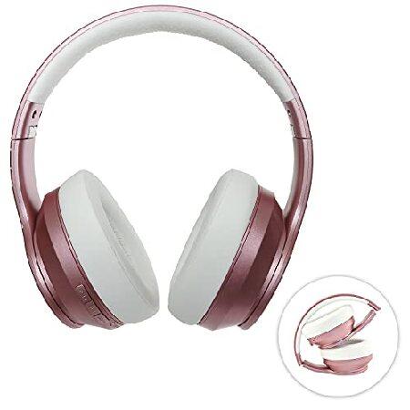 「人気アイテム」 PowerLocus Bluetooth Headphones Over Ear， Wireless Headset Deep Bass Hi-Fi Stereo， Soft Earmuffs， Foldable Headphone with Microphone for Cell 並行輸入