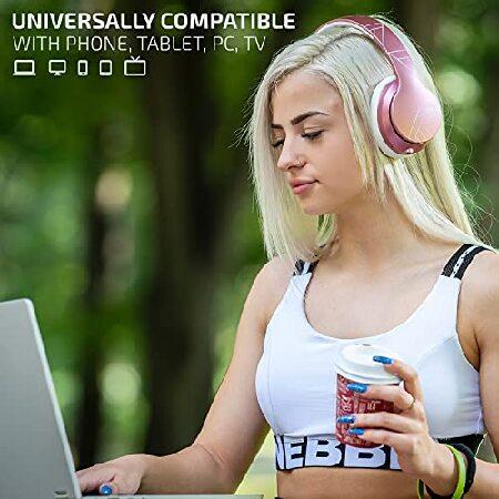 「人気アイテム」 PowerLocus Bluetooth Headphones Over Ear， Wireless Headset Deep Bass Hi-Fi Stereo， Soft Earmuffs， Foldable Headphone with Microphone for Cell 並行輸入