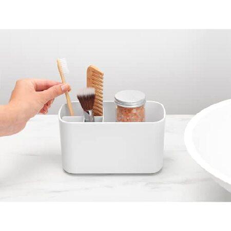 ショッピング買い Brabantia Renew Bathroom Caddy (White) - Compartments for Toothbrushes， Toothpaste， Soap etc - Nonslip Base and Drainage Holes並行輸入