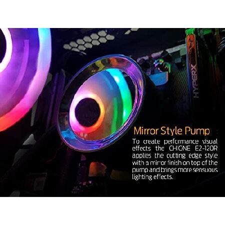ZEUS GAMDIAS CPU液体クーラー 240mm RGB ゲーミングPC用 デュアルリングRGBファン2個付き AIO照明冷却キット オールインワンCPUウォータークーラー ラ並行輸入 