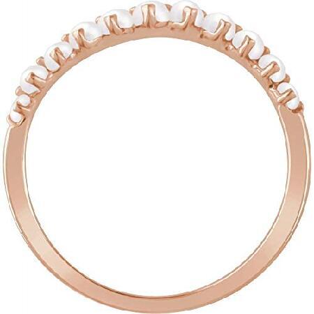中古品 淡水養殖パールリングバンド(幅=3mm)， ローズゴールド並行輸入 【DGJ9502449148】(34540円)