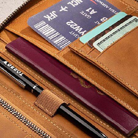 TORRO トラベルウォレット - 本革トラベルオーガナイザー パスポートホルダーと取り外し可能なカードホルダー付き (タン)並行輸入