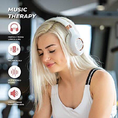大幅割引 Bluetooth Headphones Over-Ear， PowerLocus Wireless Headphones， Hi-Fi Stereo Deep Bass， Soft Earmuffs Foldable Headphone with Built-in Micropho並行輸入