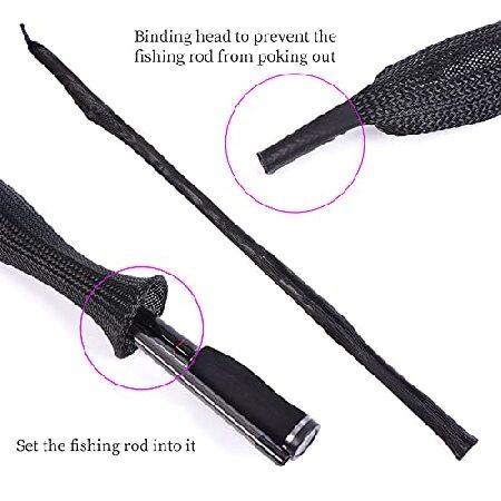 【セール開催中！】 Witwatia Fishing Rod Cover， 7 Pack Fishing Rod Sleeve Socks Pole Glove Protector Cover with Lanyard for Fly， Spinning， Casting， Sea Fishing Ro並行輸入