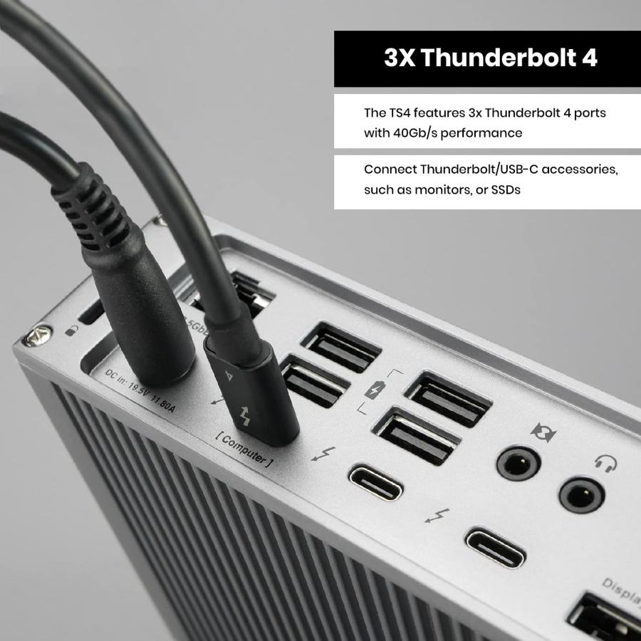 CalDigit (カルデジット) TS4 Thunderbolt 4 ドック - 18ポート 98W