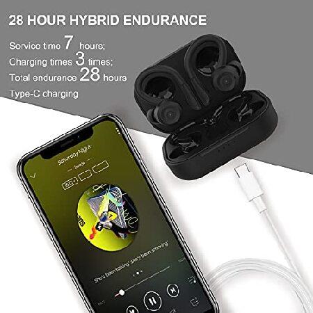 【35％OFF】 Loluka Over Ear Wireless Earbuds with Earhooks Running Bluetooth Earbuds with Ear Hook Waterproof Small Earphones in Ear Headphones Noise Canc並行輸入