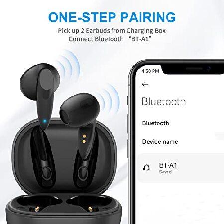 大人気新品 ACAGET Wireless Earbuds for iPhone 13 Pro Max 14 Plus Bluetooth Headphones Lightweight Touch Control Earphones with Charging Case Built-in Mic並行輸入