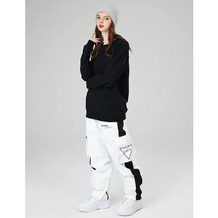 最大70％オフ SEARIPE Women´s Laser Cargo Ski Pants Waterproof Splicing Snow Pant Loose Snowboard Pant for Winter Sports Outdoor(K2107，WT，L)並行輸入