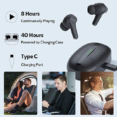 サイトでお買い YYK Bluetooth Headphones Wireless Earbuds Touch Control Bluetooth 5.0 40H Playtime with Portable Mini Charging Case 4 Mic Call Noise Cancellin並行輸入