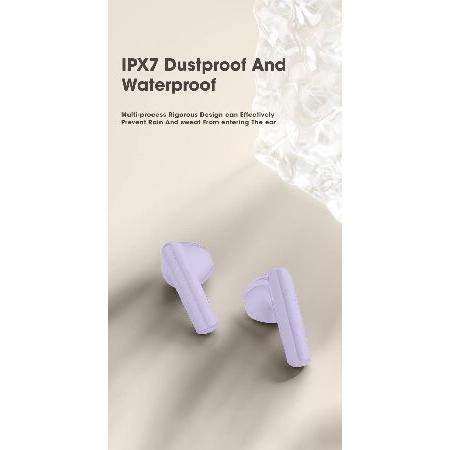 販売新販売 eDealz in-Ear Wireless Bluetooth 5.1 Headphones， Earbuds IPX7 Waterproof with Microphone Rechargeable USB C Case with Round LCD Display for Sm並行輸入