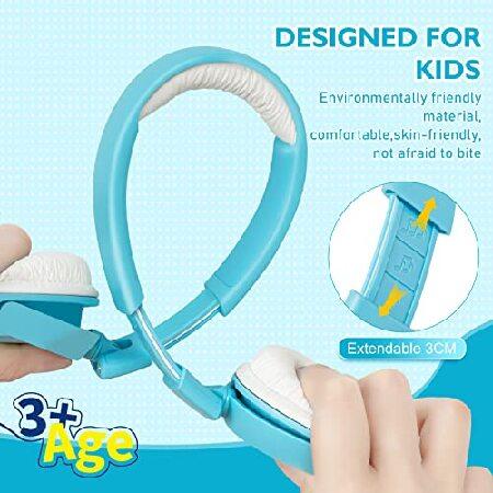 サイズ交換ＯＫ SHON Kids Wireless On-Ear Headphones - Blue Foldable Stereo with 3.5mm Jack Wired Kids Headphones，for Kids/Teen/Boy/Girl/Smartphone/School/Kin並行輸入