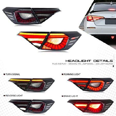 産地直送 inginuity time LED BRB Tail Lights for Honda Civic 2022 2023 11Th GEN Sedan Black Start-up Animation Sequential Indicator Rear Lamps Assembly並行輸入