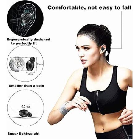 数量は多 Hoseili【2022new editionBluetooth Headphones.Bluetooth 5.0 Wireless Earphones in-Ear Stereo Sound Microphone Mini Wireless Earbuds with Headph並行輸入