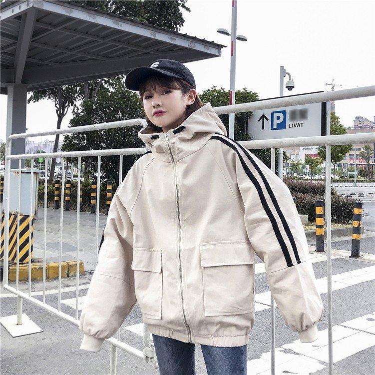 ファッション サントスピンク 原宿系ファッション 韓国ファッション マウンテンパーカー レディース 大きいサイズ アウター ブルゾン ジャンパー オーバーサイズ ライン 秋 冬 Tpuqd48bs8 Gastonvaira Com Ar