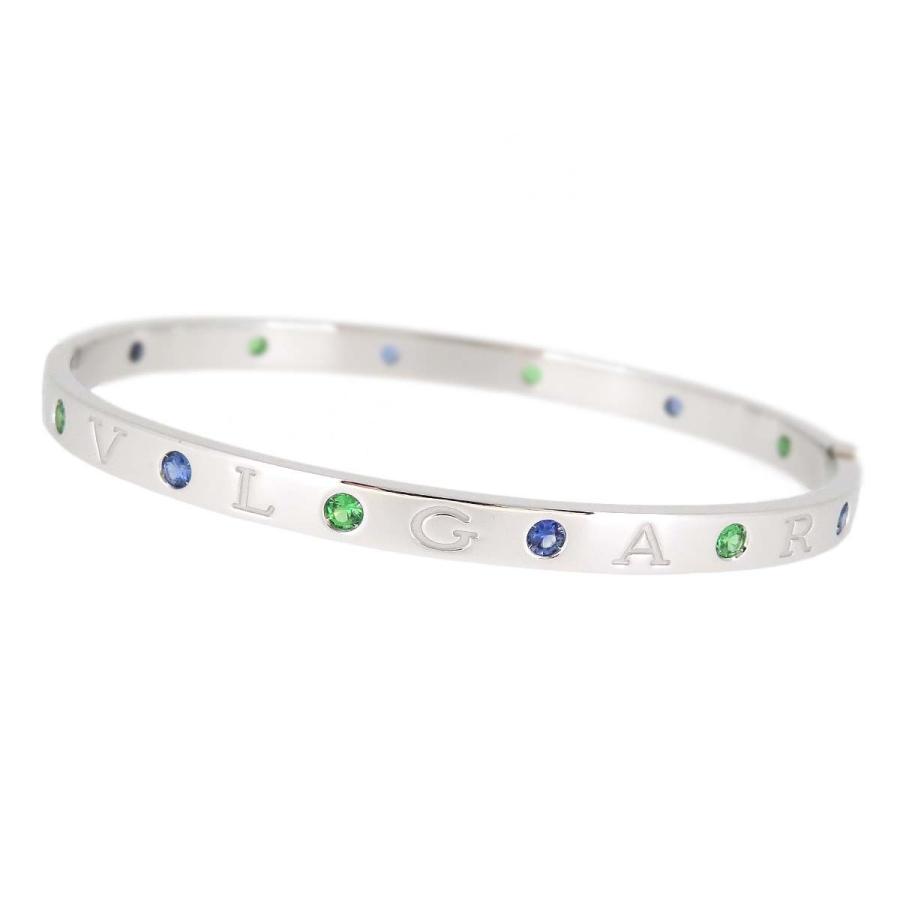 ブルガリ ブルガリブルガリ ブレスレット L 19 サファイア グリーンガーネット ホワイトゴールド Au750 K18wg ロゴ バングル メンズ ジュエリー つるや質店 通販 Yahoo ショッピング